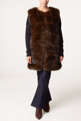 Longline Faux Fur Gilet