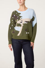 Scenic Landscape Knit Jumper - Downtown Girl