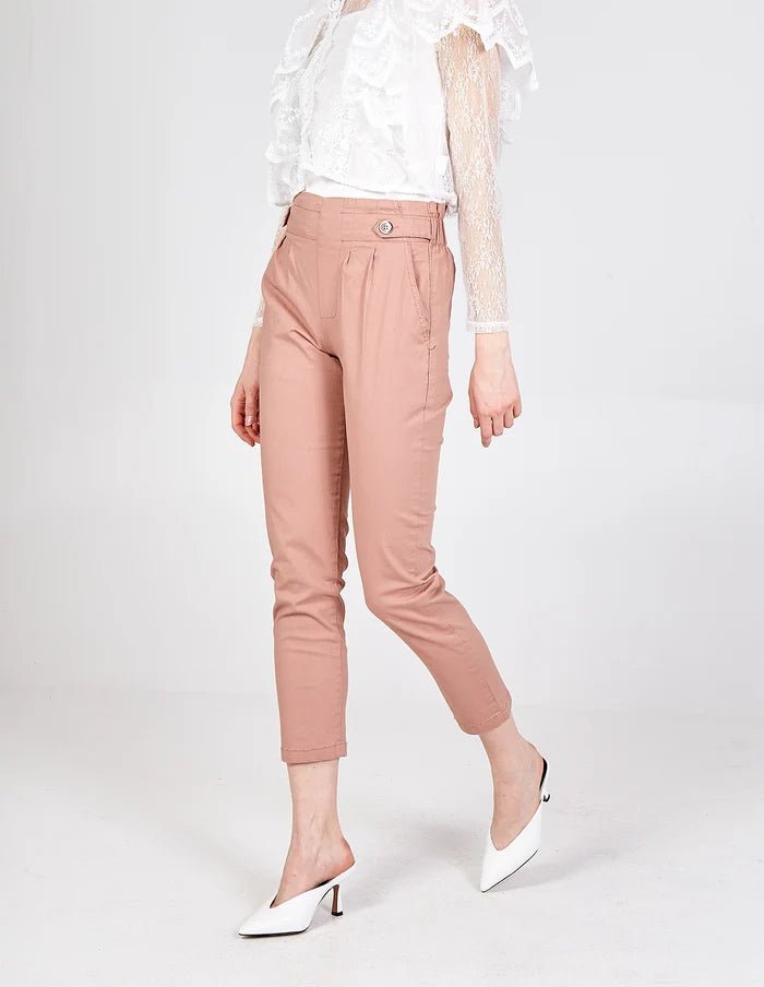 Side Tab Stretch Denim Jean - Downtown Girl