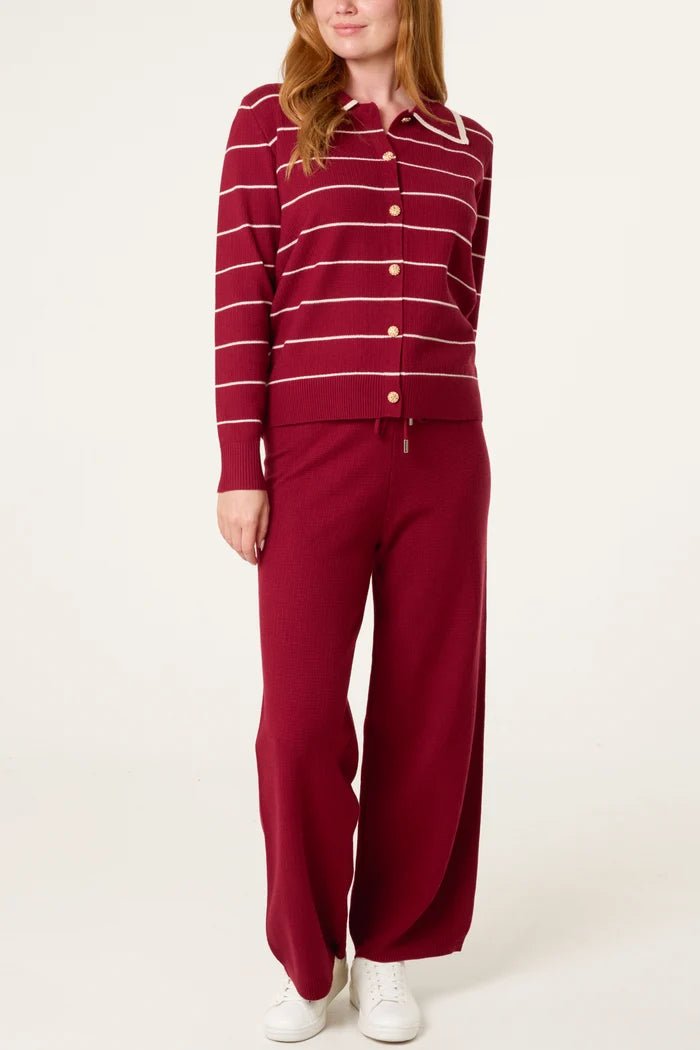 Striped Knit Co-Ord Set - Downtown Girl