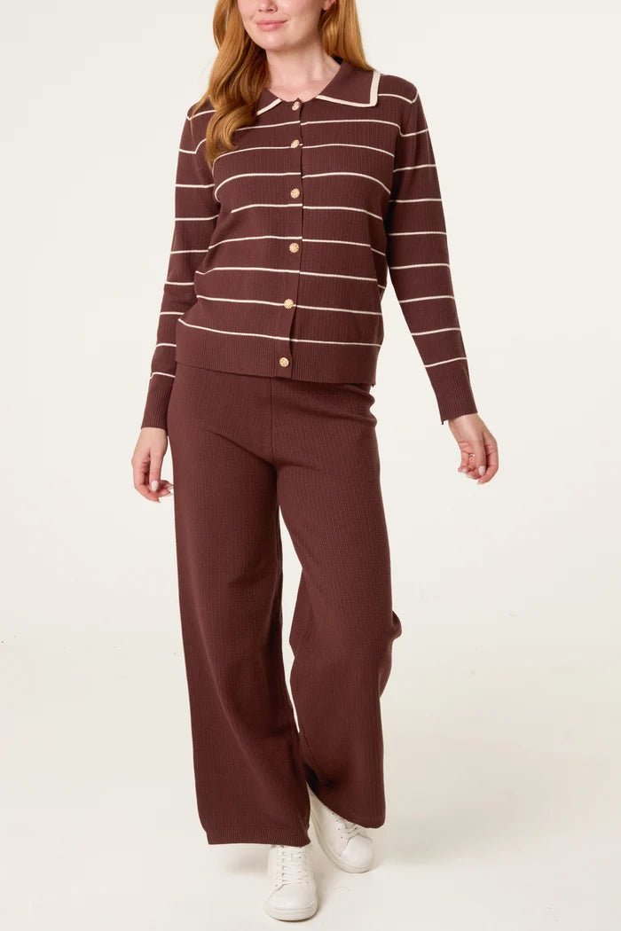Striped Knit Co-Ord Set - Downtown Girl