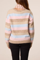 Striped Scarf & Jumper - Downtown Girl