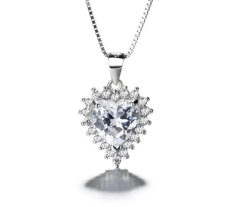 Diamond Elegance Heart Pendant - Downtown Girl