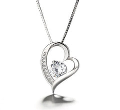 Eternal Love Offset Heart Pendant - Downtown Girl