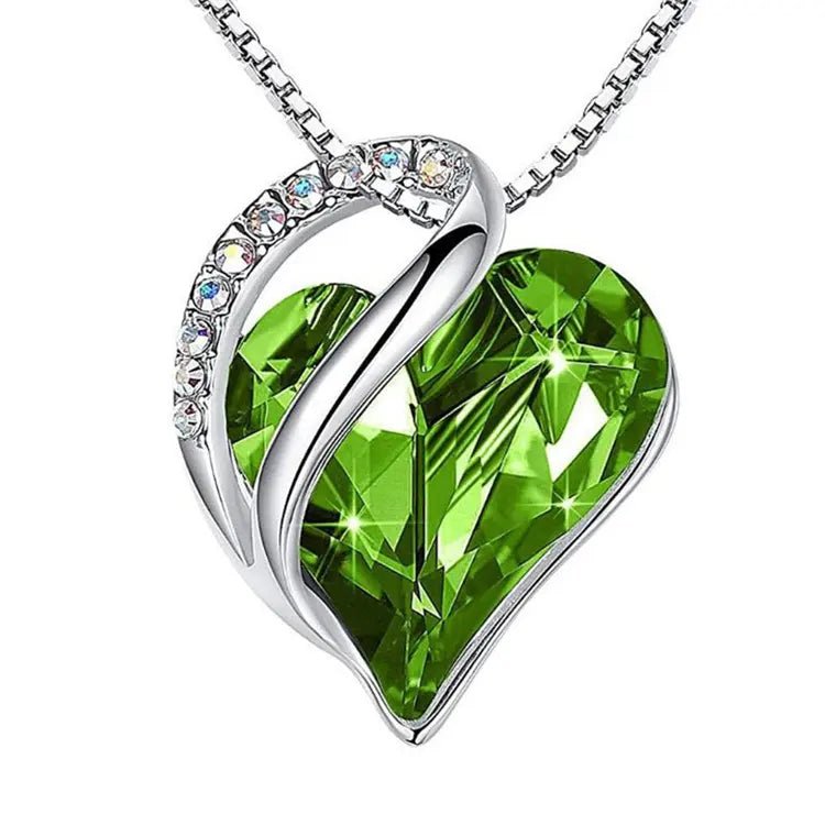 To My Sister - Birthstone Heart Necklace - Downtown Girl